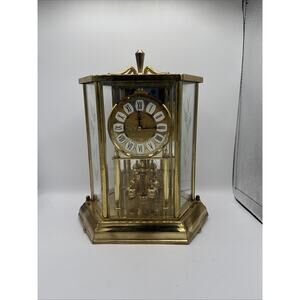 Vintage Kieninger & Obergfell Canon SpeedliteClock Brass Etched Glass